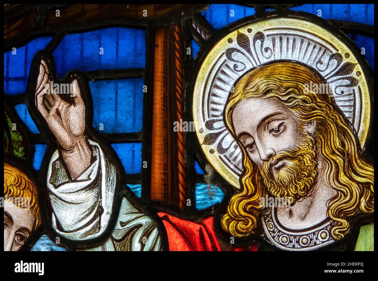 Vitraux l'église de St Mary Dallinghoo Suffolk Banque D'Images