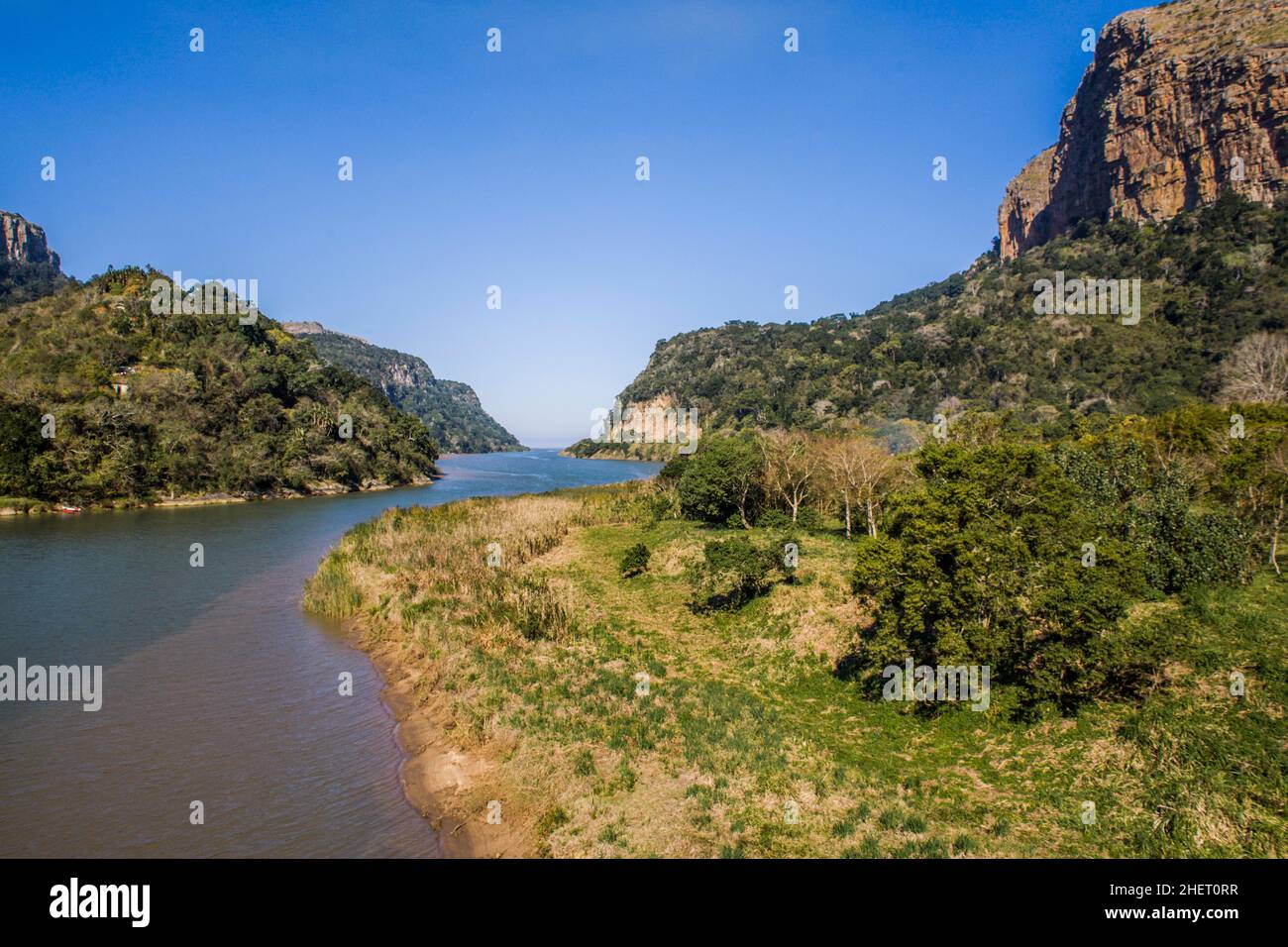 Mzimvubu River Landscape, Afrique du Sud, Port St. John Banque D'Images
