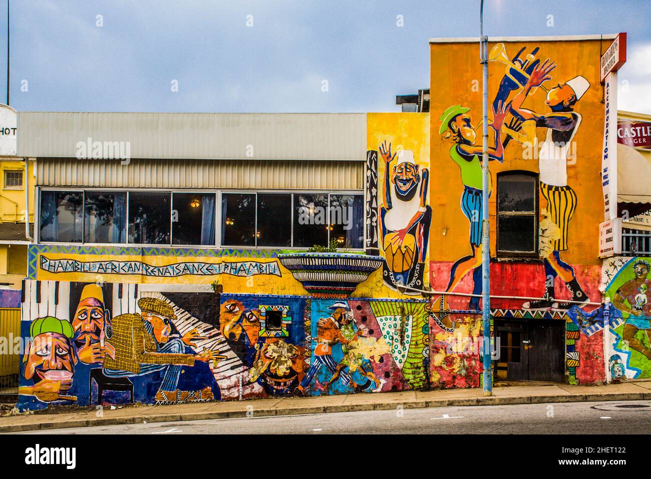 Street Art en face du Grand Hotel, Port Elizabeth, Afrique du Sud Banque D'Images