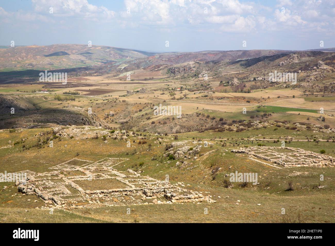 Site d'excavation, Hattusha, ancienne capitale des Hittites, Turquie, Hattusha, Turquie Banque D'Images Site d'excavation, Hattusha, ancienne capitale des Hittites, Turquie, Hattusha, Turquie Banque D'Images