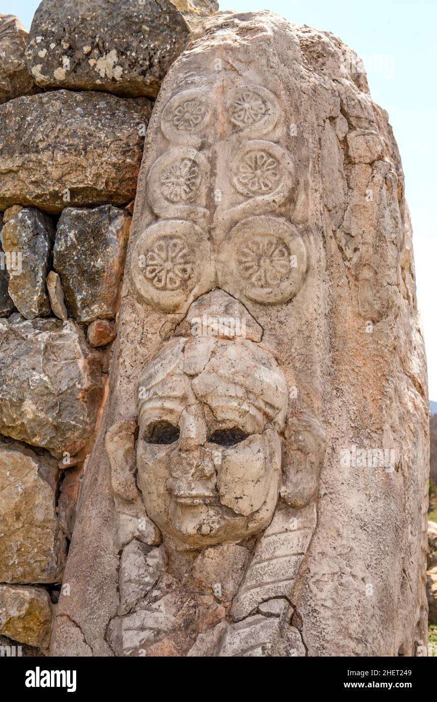Porte Sphinx, Hattusha, ancienne capitale des Hittites, Turquie, Hattusha, Turquie Banque D'Images Porte Sphinx, Hattusha, ancienne capitale des Hittites, Turquie, Hattusha, Turquie Banque D'Images