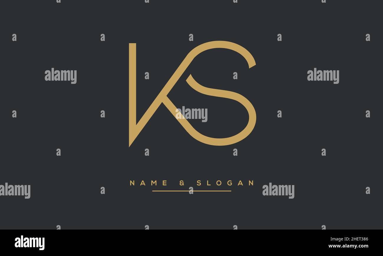 KS, SK, K, S lettres Abstract logo Monogram Illustration de Vecteur