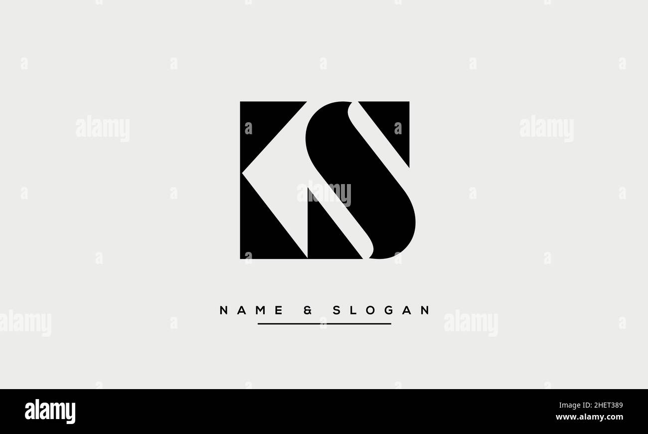 KS, SK, K, S lettres Abstract logo Monogram Illustration de Vecteur