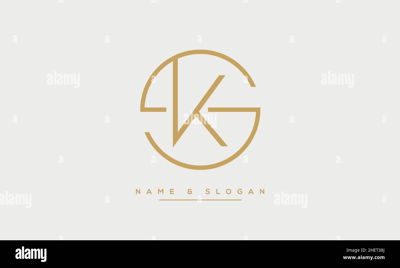 KS, SK, K, S lettres Abstract logo Monogram Illustration de Vecteur