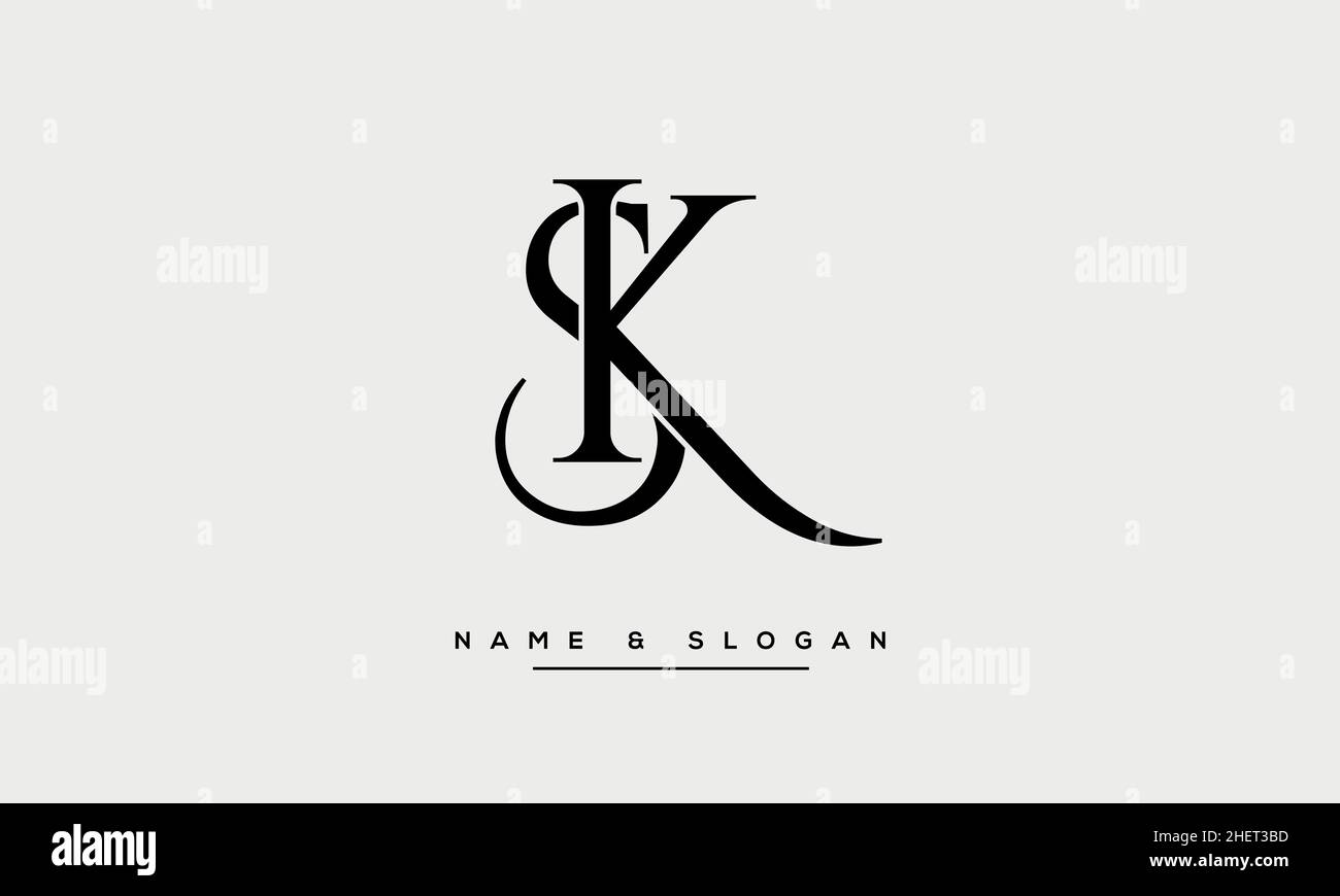 KS, SK, K, S lettres Abstract logo Monogram Illustration de Vecteur