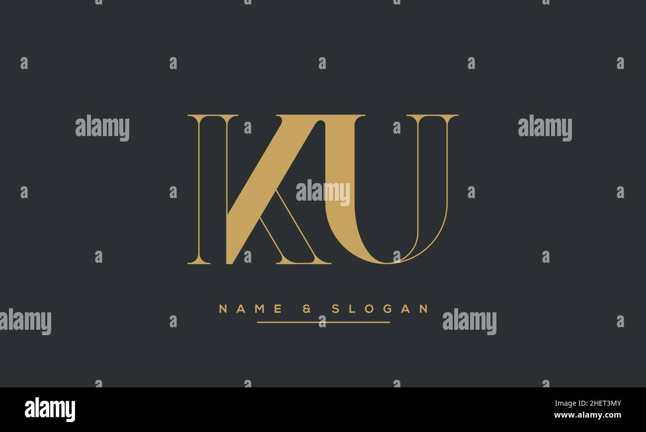 KU, Royaume-Uni, K, U lettres Abstract logo Monogram Illustration de Vecteur KU, Royaume-Uni, K, U lettres Abstract logo Monogram Illustration de Vecteur