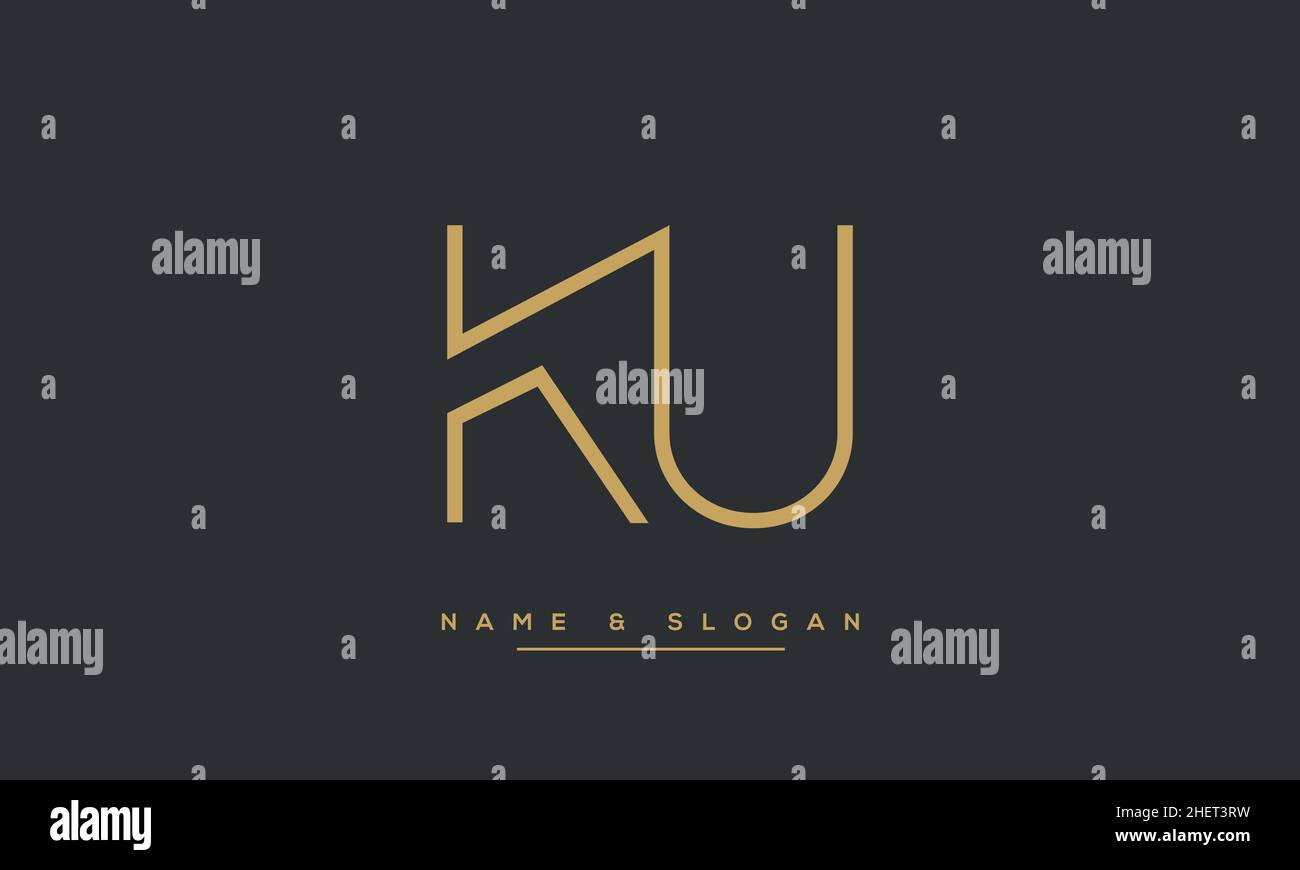 KU, Royaume-Uni, K, U lettres Abstract logo Monogram Illustration de Vecteur KU, Royaume-Uni, K, U lettres Abstract logo Monogram Illustration de Vecteur