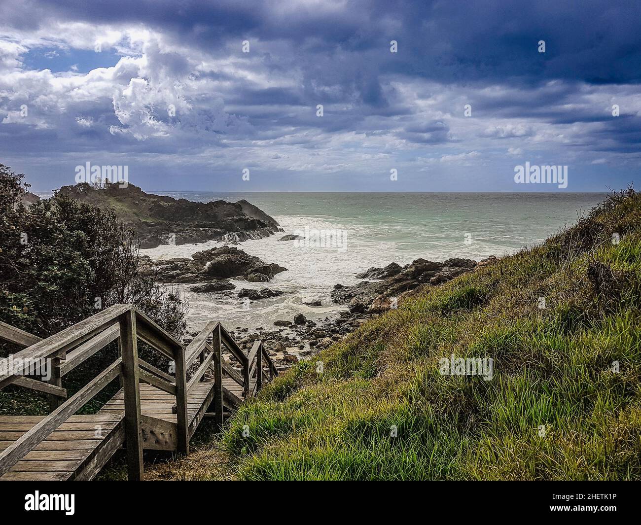 Vue sur la côte à Port Macquarie Banque D'Images