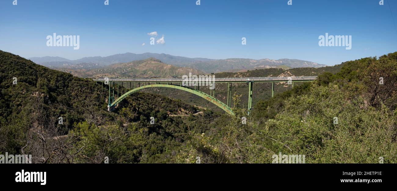 Cold Springs Bridge dans le sud de la Californie près de Santa Barbara Banque D'Images