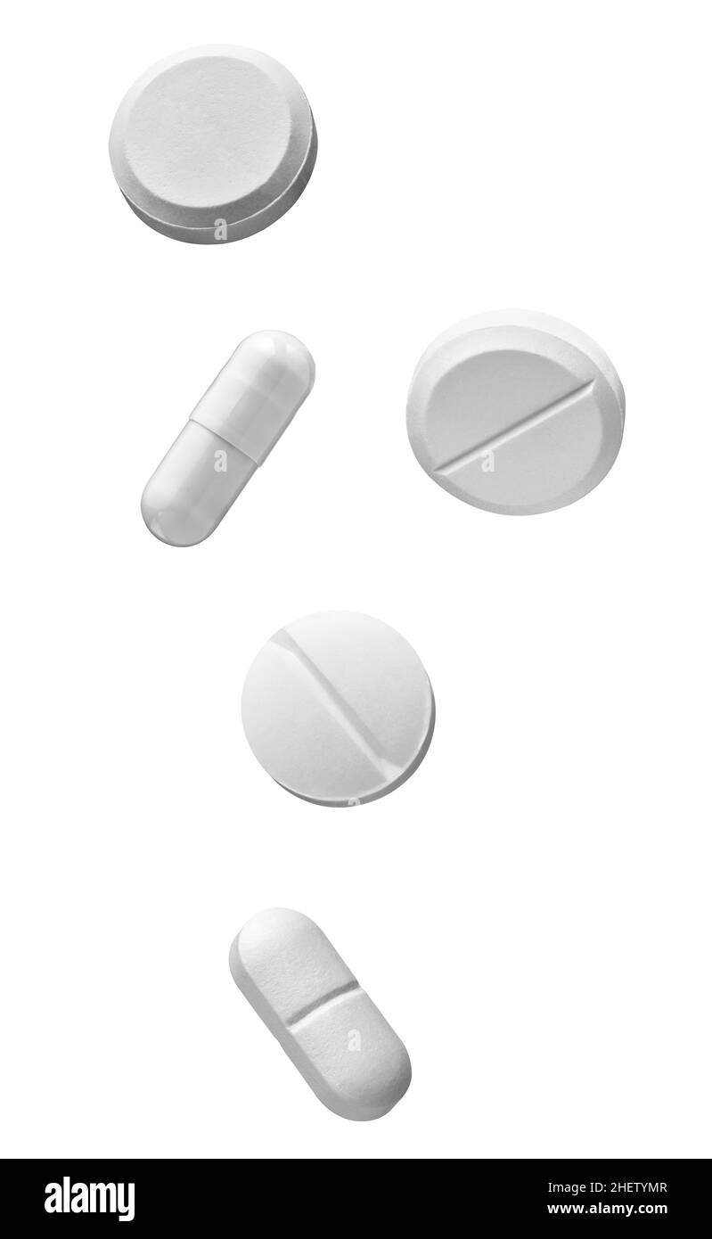 médicament médical à comprimé blanc Banque D'Images