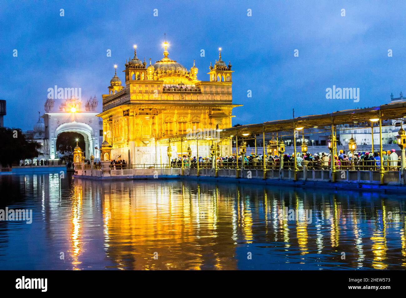 Le Harimandir Sahib au Golden Temple d'Amritsar, Inde - complexe Banque D'Images