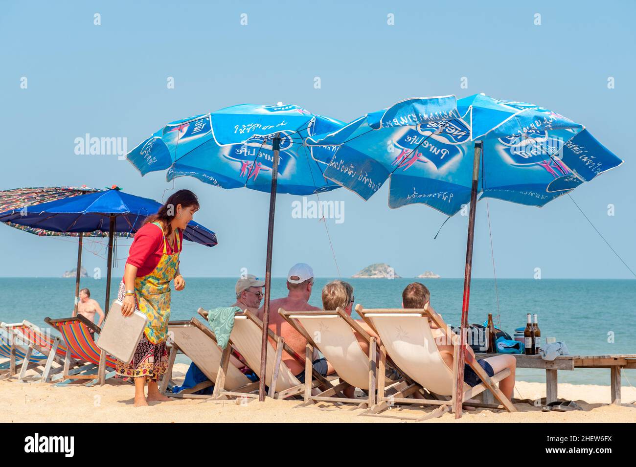 Sai Noi Beach à Khao Tao au sud de Hua Hin, Thaïlande Banque D'Images
