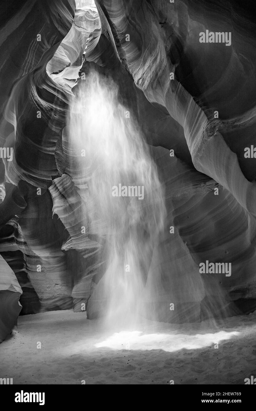 Voir la célèbre à Antelope Canyon à Page dans le soleil Banque D'Images