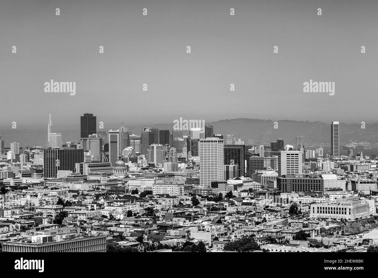 Horizon de San Francisco en fin d'après-midi Banque D'Images