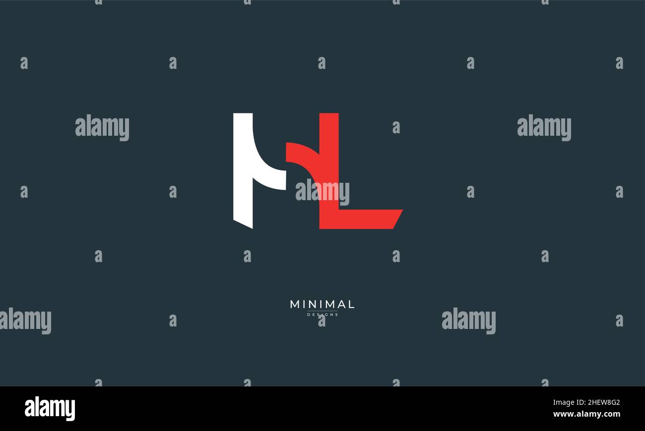 Lettre alphabétique logo HL Illustration de Vecteur