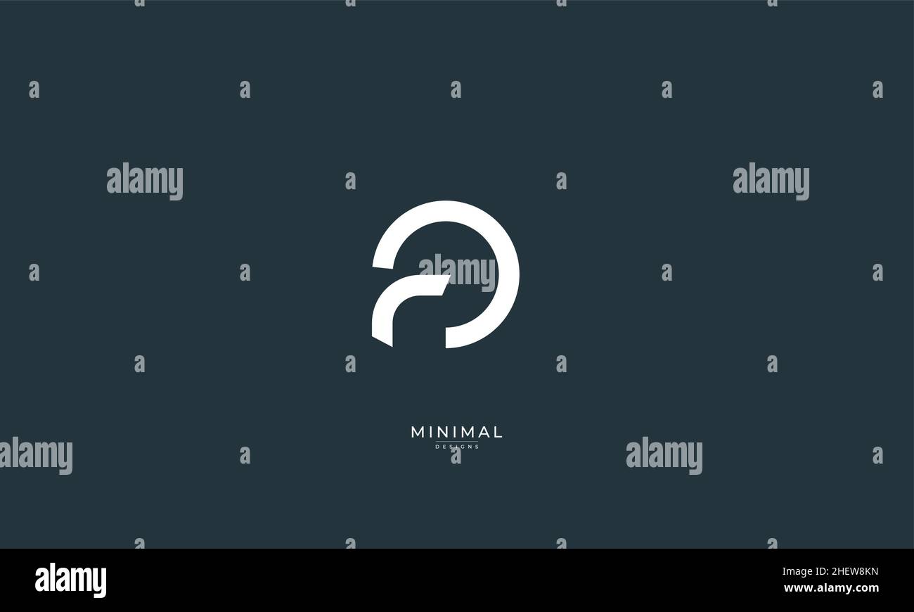 Lettre alphabétique icône logo FO Illustration de Vecteur