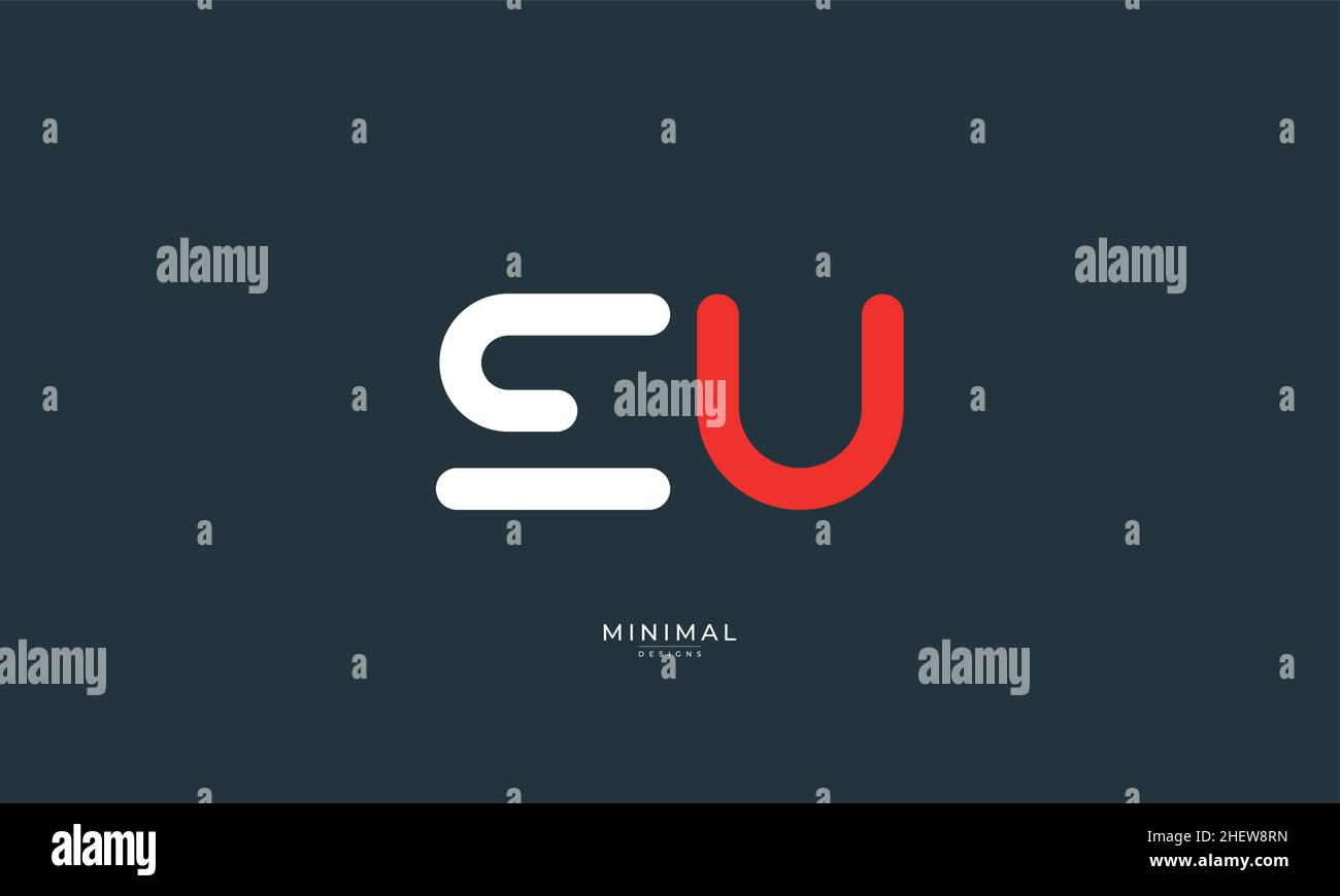Lettre alphabet icône logo eu Illustration de Vecteur