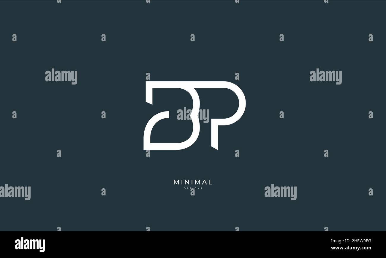 Lettre alphabétique logo BP Illustration de Vecteur