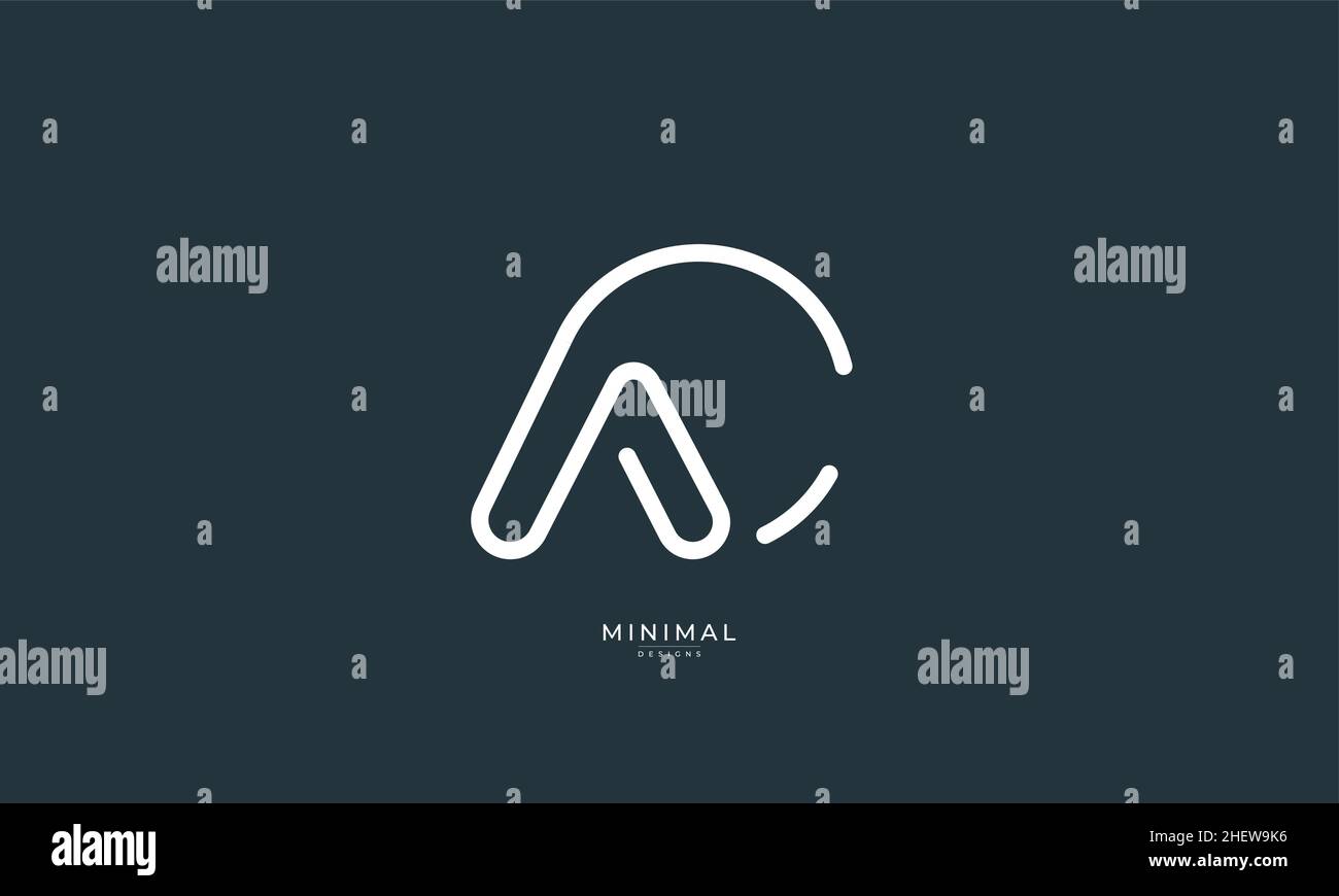 Lettre alphabétique icône logo AC Illustration de Vecteur