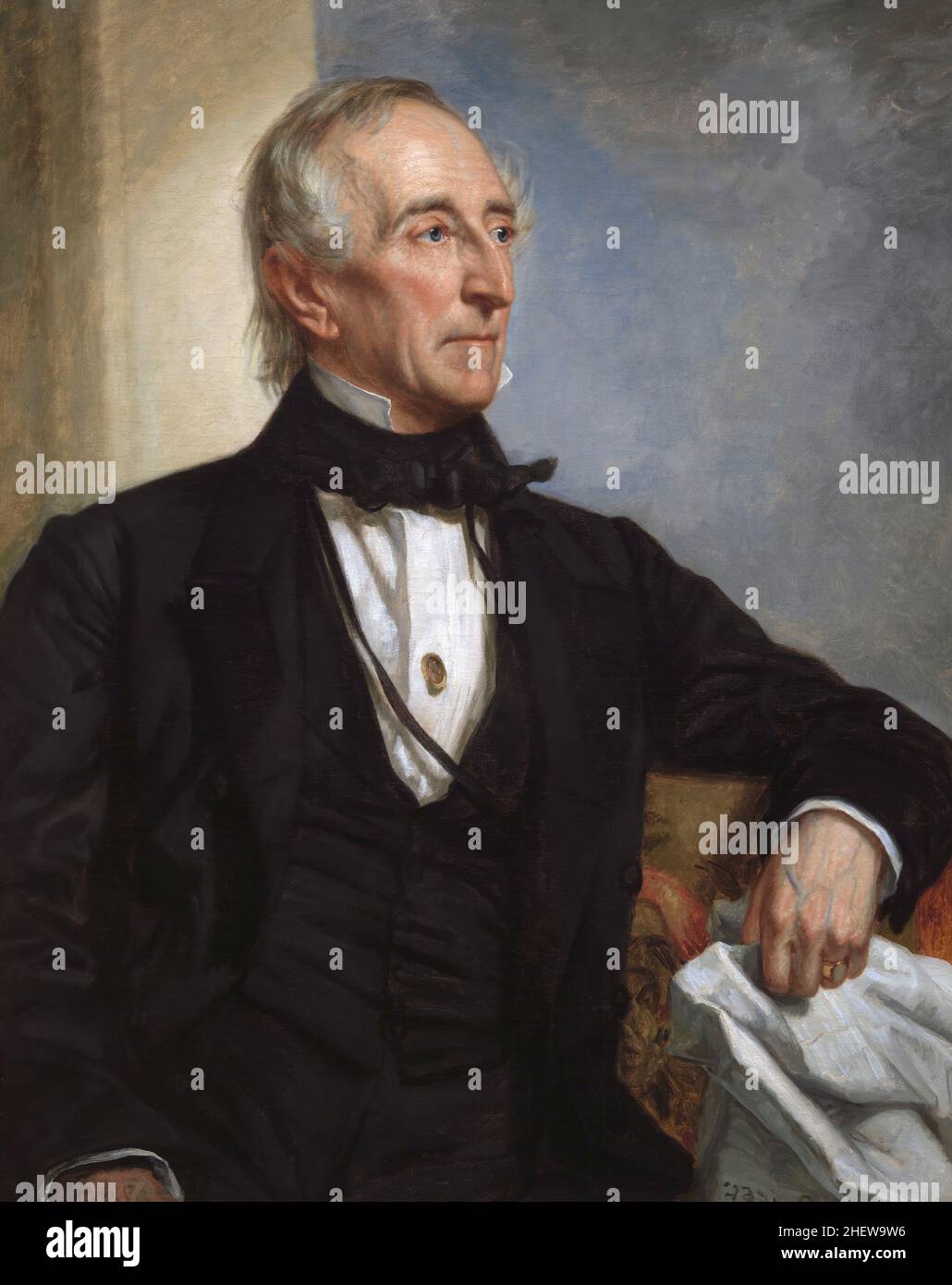 John Tyler (1790-1862), 10th Président des États-Unis 1841-1845, demi-longueur Portrait, peinture, huile sur toile, George Peter Alexander Healy, 1859 Banque D'Images