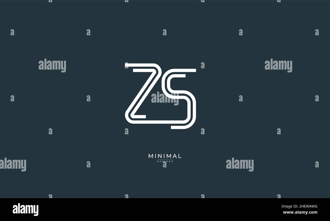 Lettre alphabétique logo ZS Illustration de Vecteur