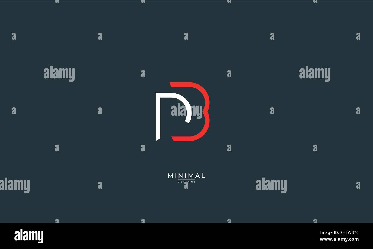 Lettre alphabétique icône logo PB Illustration de Vecteur