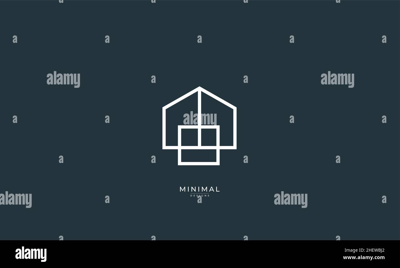 un logo d'icône d'art de ligne une maison moderne et élégante Illustration de Vecteur