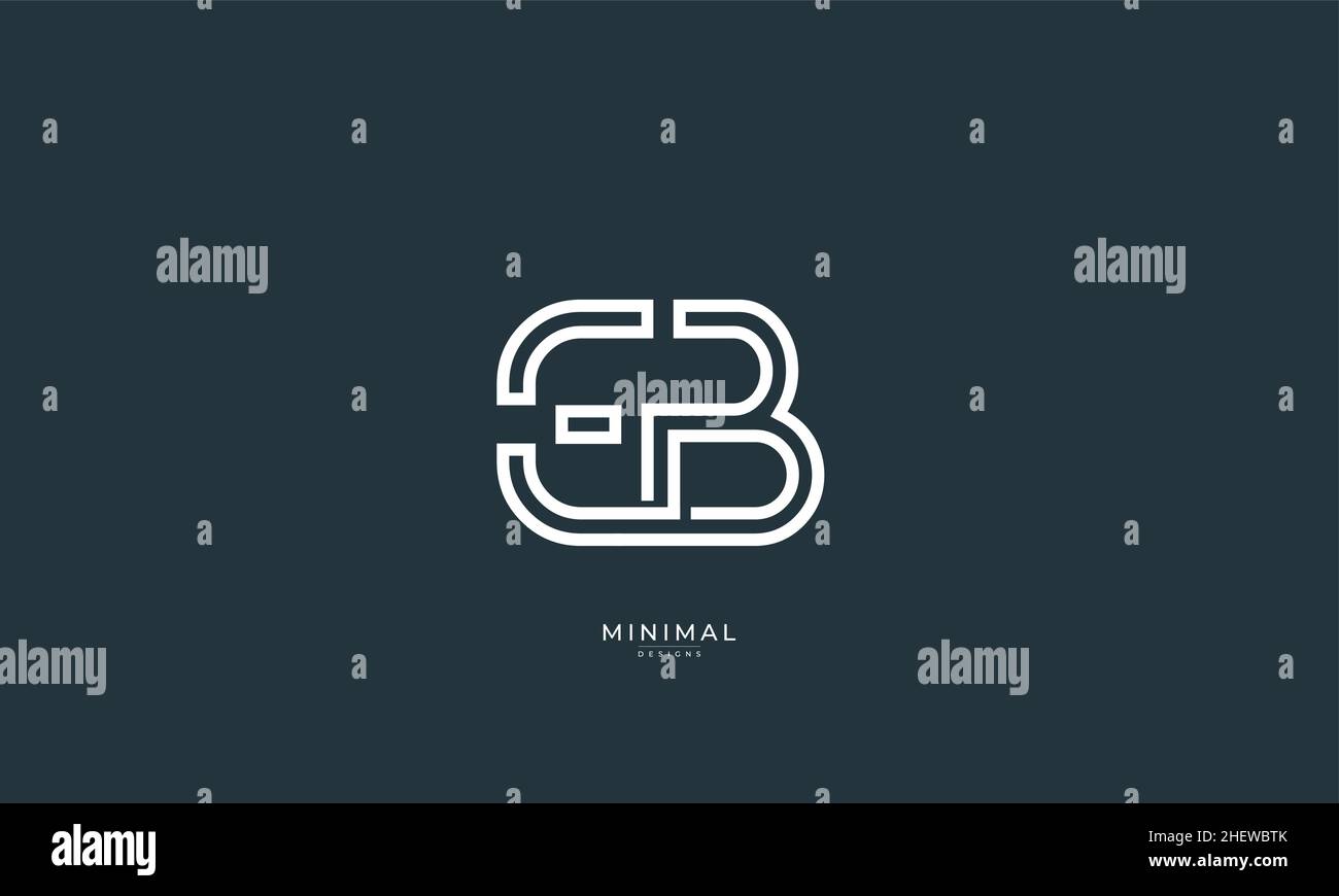 Lettre alphabétique icône logo EB Illustration de Vecteur