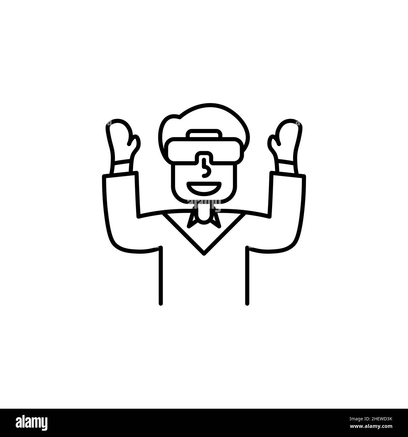 Icône vectorielle de l'éducation en ligne.Concept Knowledge avec icône Graduate. Illustration de Vecteur