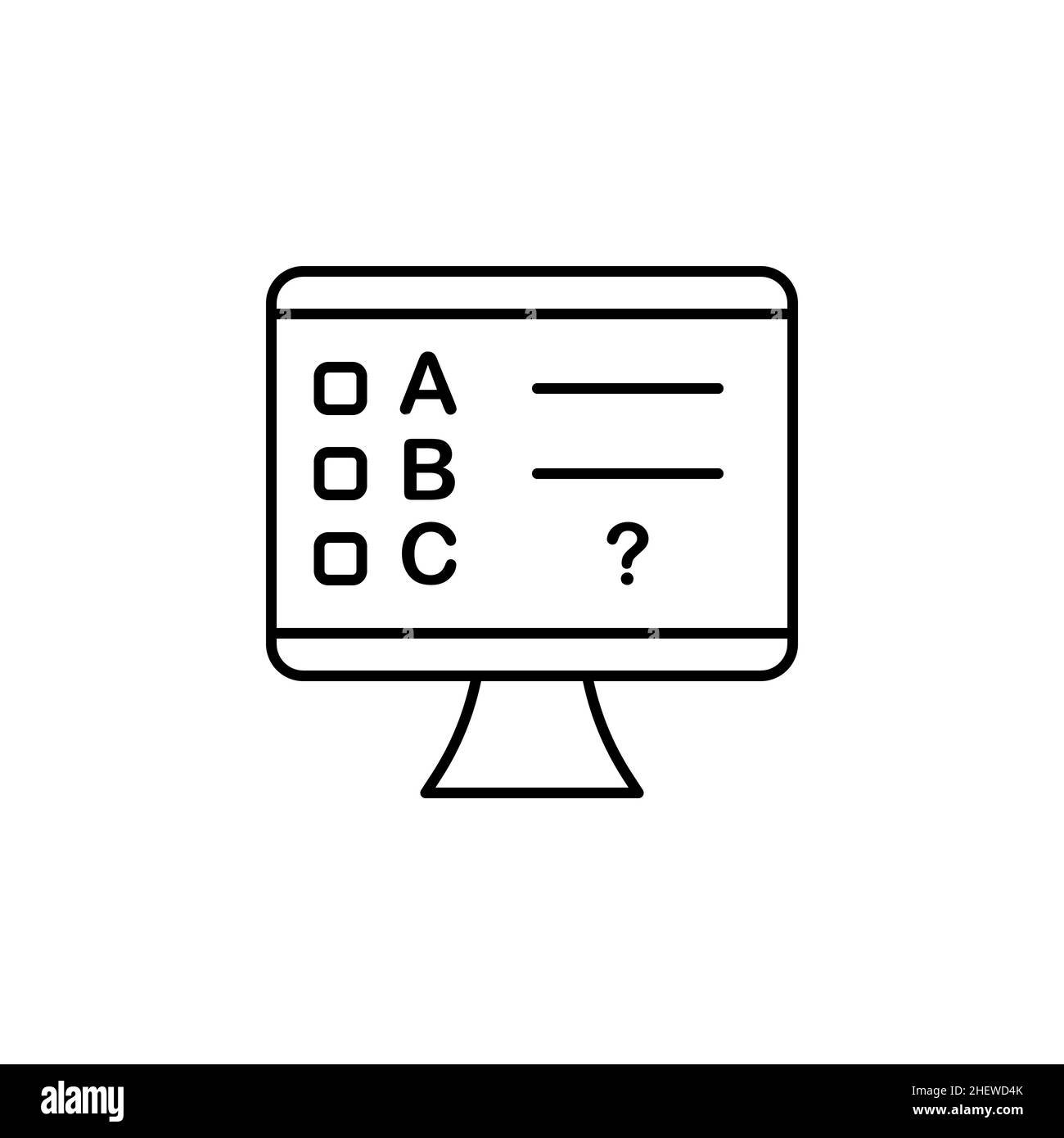 Icône de ligne d'apprentissage en ligne.Logo de programme d'éducation en ligne pour la conception de sites Web et les applications mobiles.Illustration vectorielle. Illustration de Vecteur