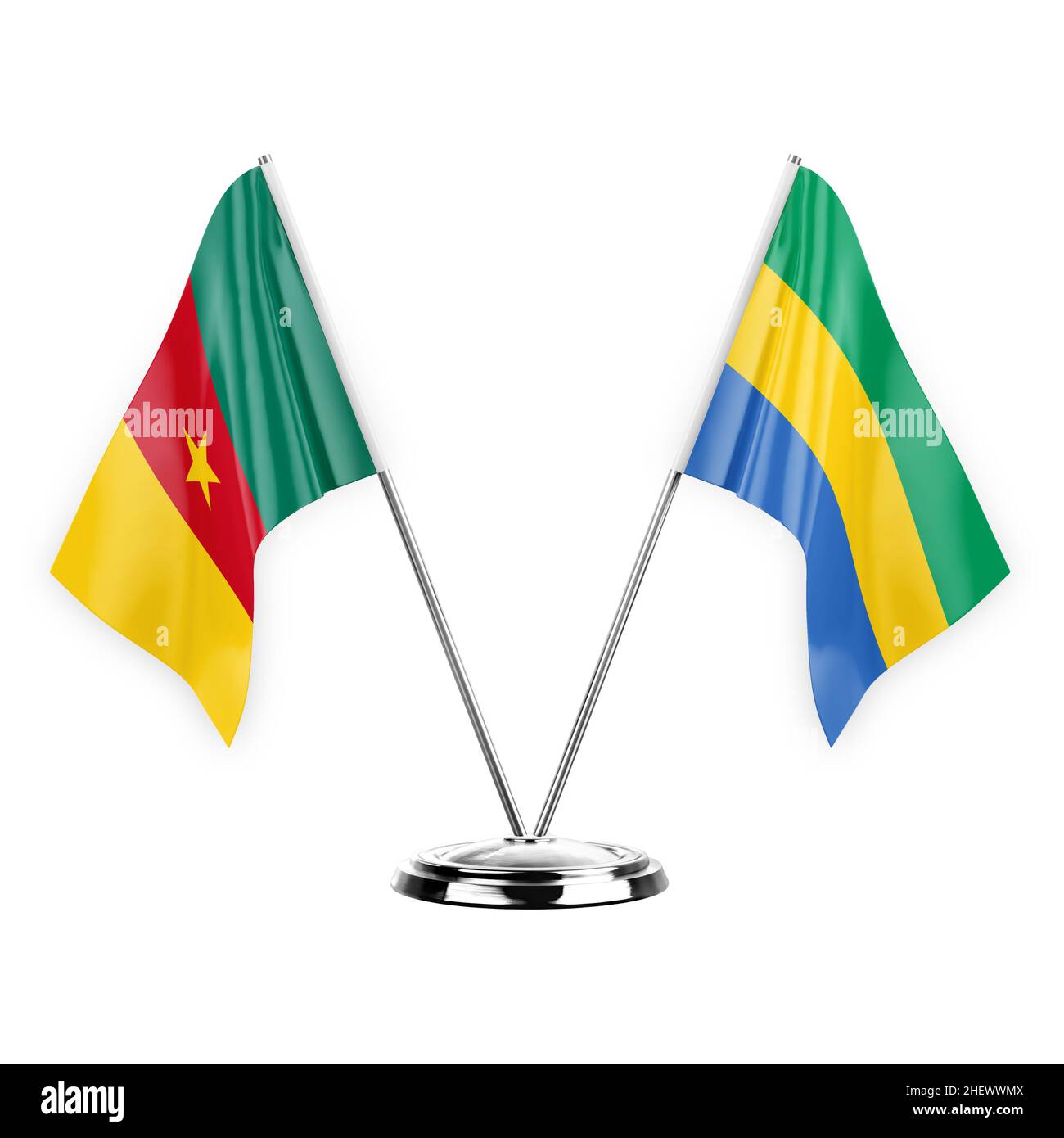 drapeau-du-cameroun-et-drapeau-du-gabon-banque-de-photographies-et-d