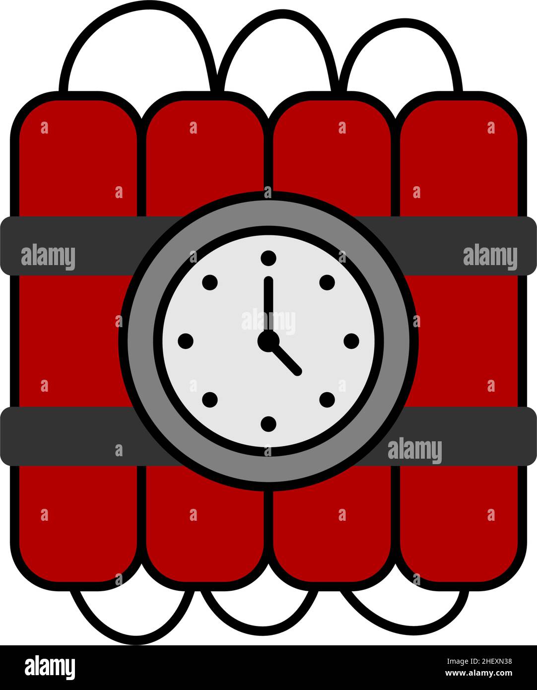 Vecteur de modèle de conception d'icône de bombe temporisée isolé Illustration de Vecteur