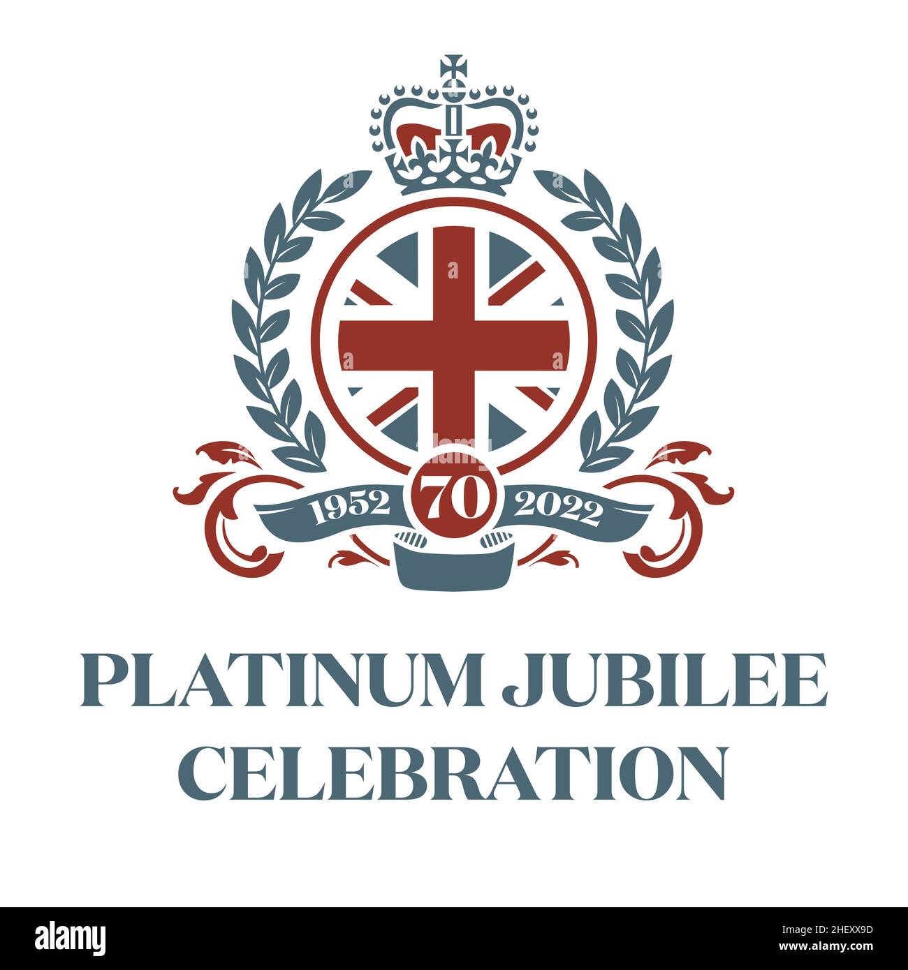 L'illustration du vecteur Queens Platinum Jubilee Celebration 1952 - 2022. Illustration de Vecteur