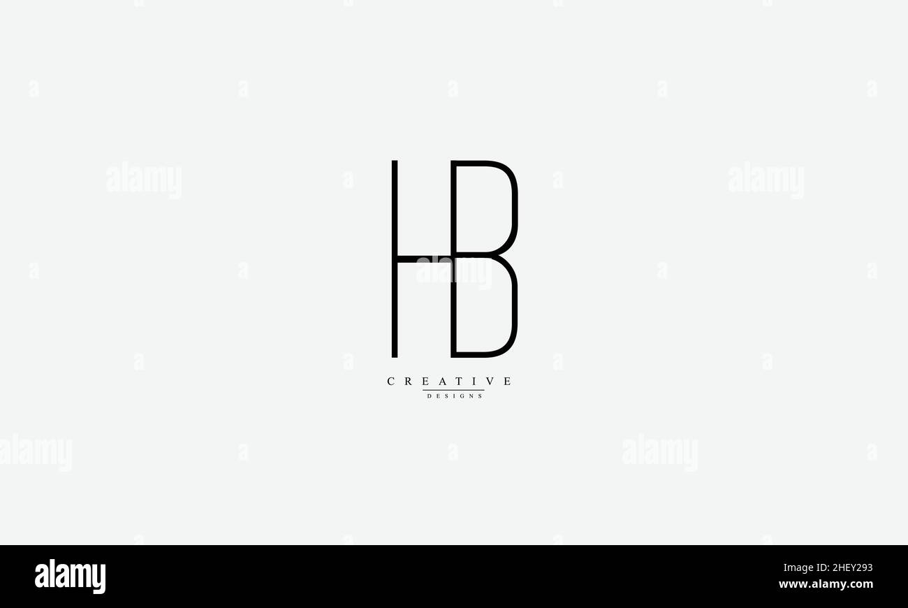 Modèle de conception de logo HB BH H B vectoriel Illustration de Vecteur