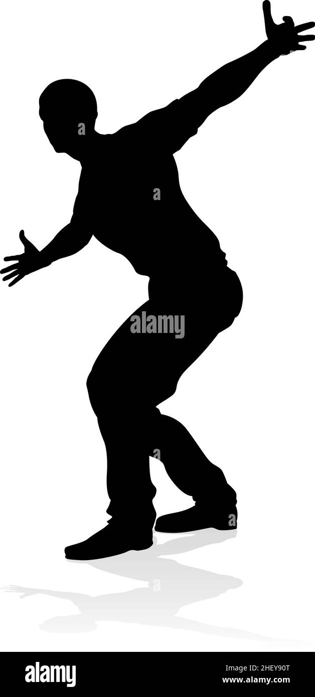 Street Dance Dancer Silhouette Illustration de Vecteur