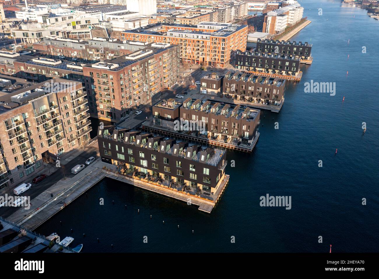 Teglhomen Piers Residential Apartments à Copenhague Banque D'Images
