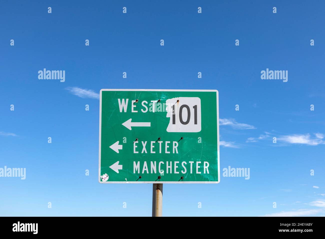 street Sign manchester et Essex en Nouvelle-Angleterre, Etats-Unis Banque D'Images