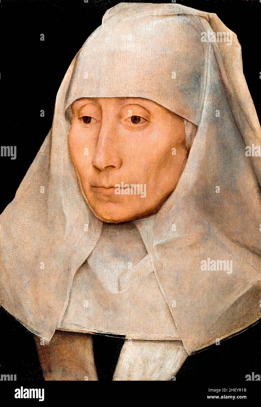 15th siècle Portrait d'une ancienne femme, peinture de Hans Memling, 1480-1490 Banque D'Images