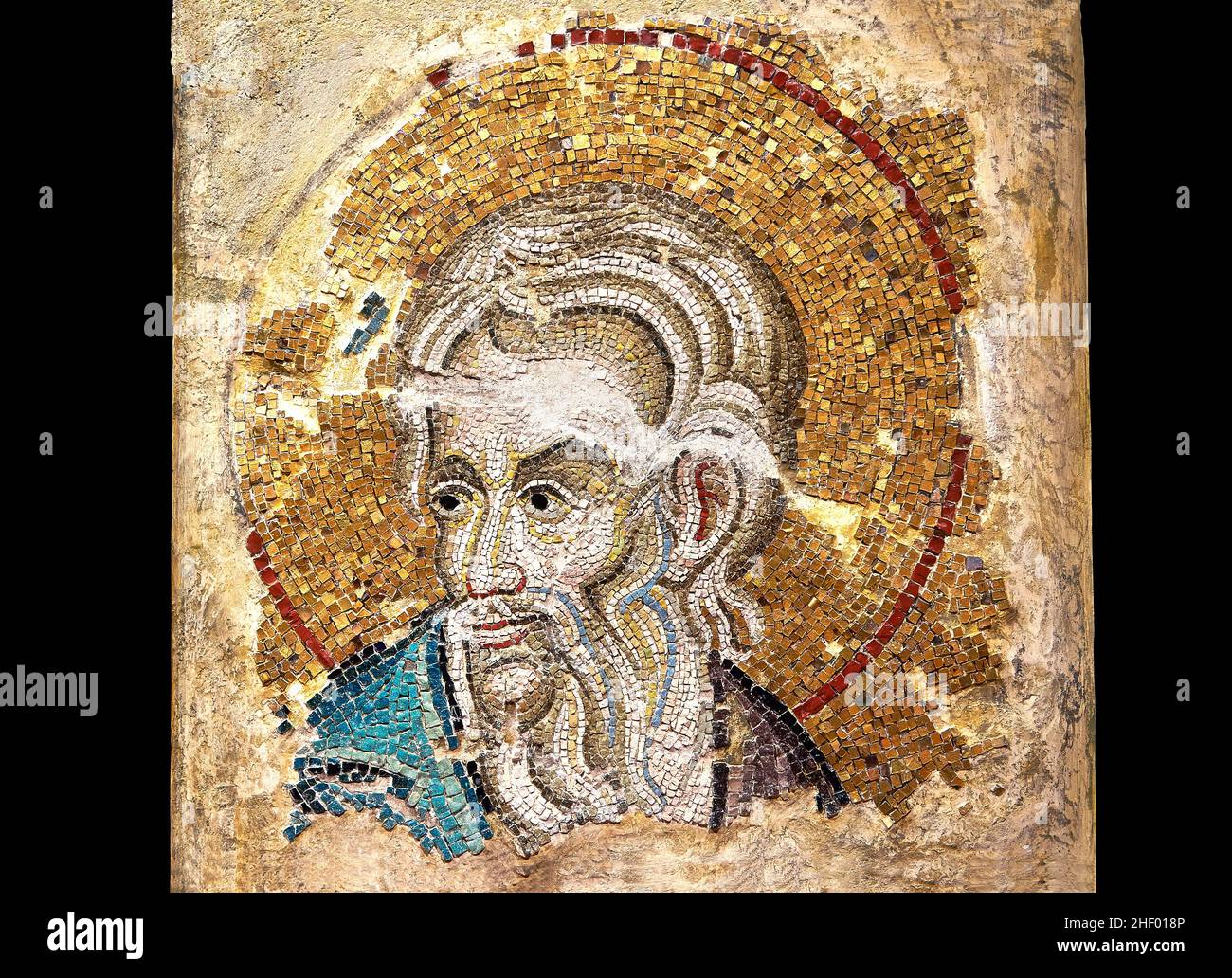 14th siècle Mosaïque de la profet Isaia de la Chapelle Zen de la Basilique Saint-Marc (Basilique Saint-Marc) Venise, Italie Banque D'Images