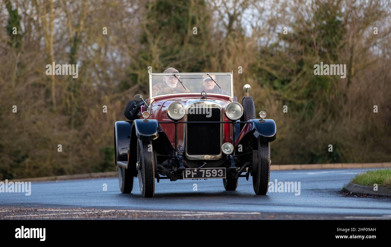 Voiture d'époque Sunbeam 1927, vue avant Banque D'Images