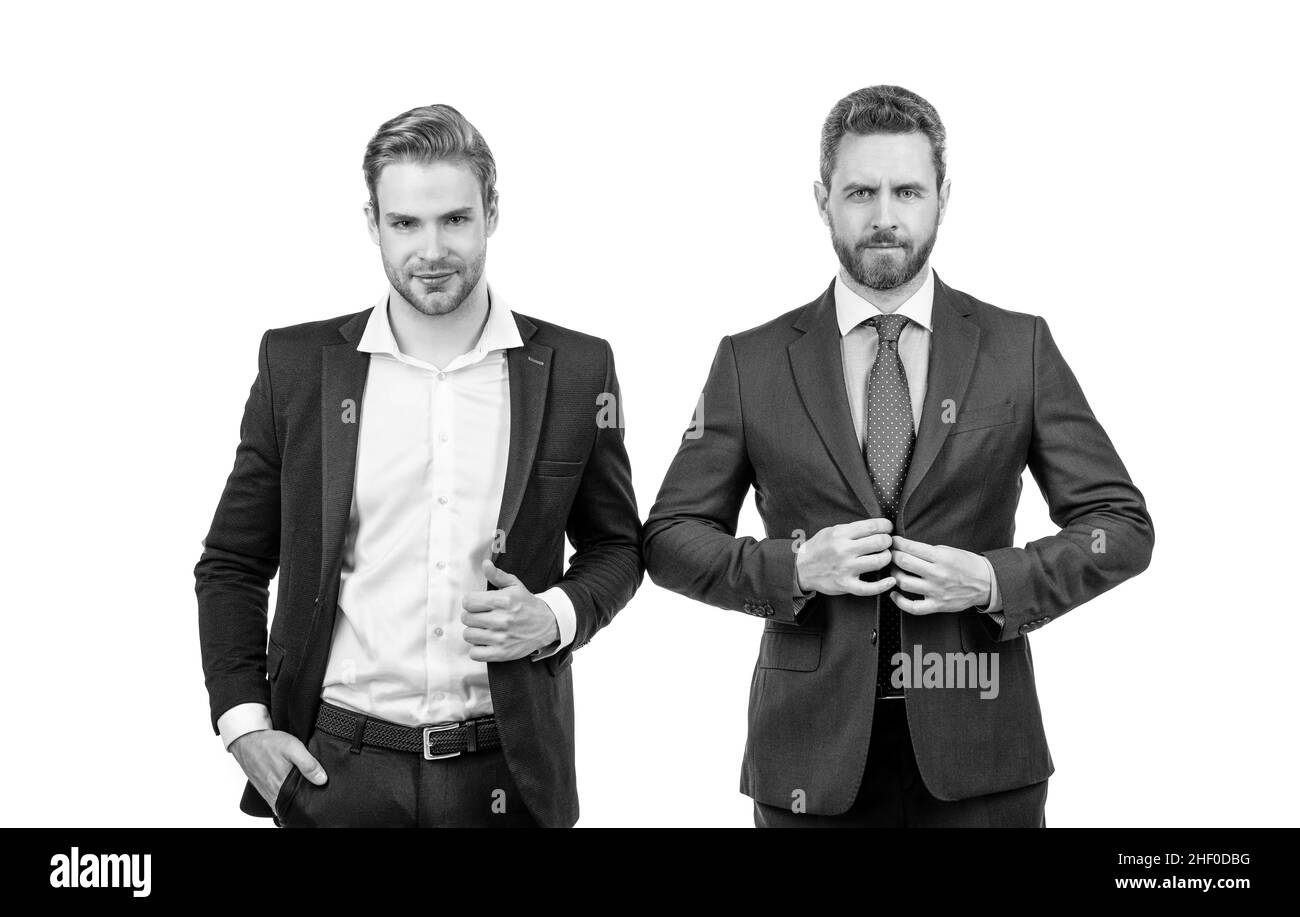 les hommes ambitieux de patron et d'employé sont des travailleurs d'affaires de direction et des hommes d'affaires, pdg Banque D'Images