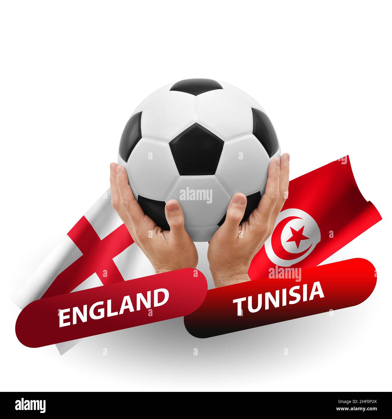 Match de football, équipes nationales angleterre contre tunisie Banque D'Images