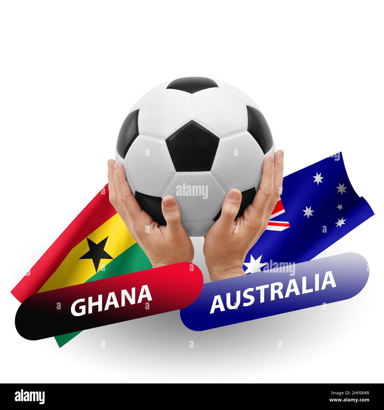 Match de football, équipes nationales ghana contre australie Banque D'Images