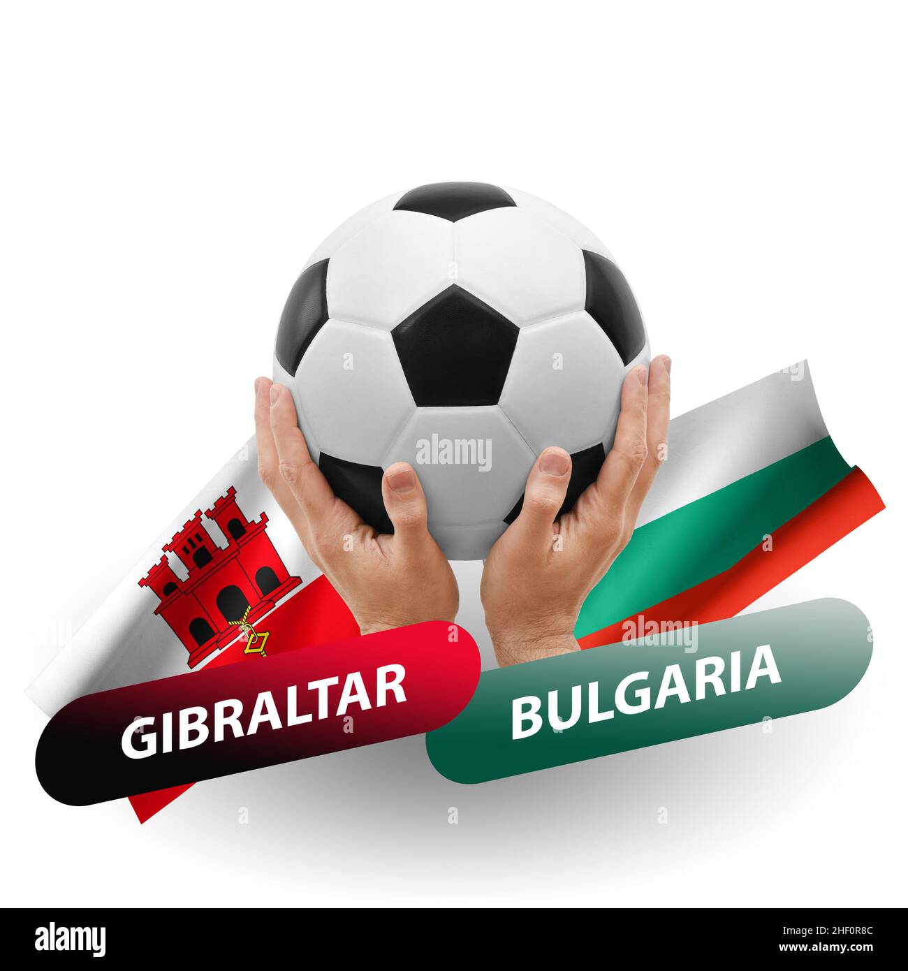 Match de football, équipes nationales gibraltar vs bulgarie Banque D'Images