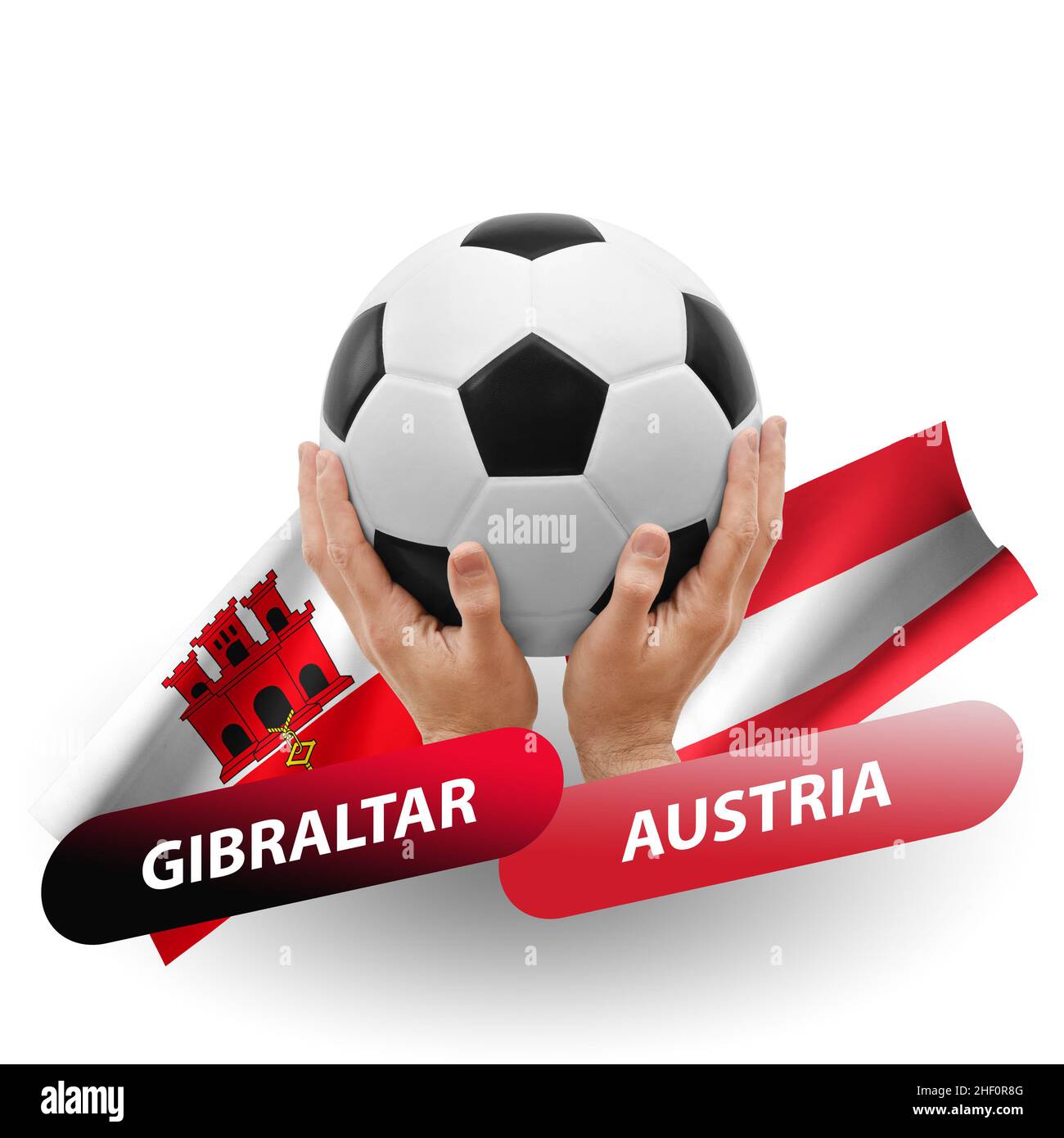 Match de football, équipes nationales gibraltar contre autriche Banque D'Images