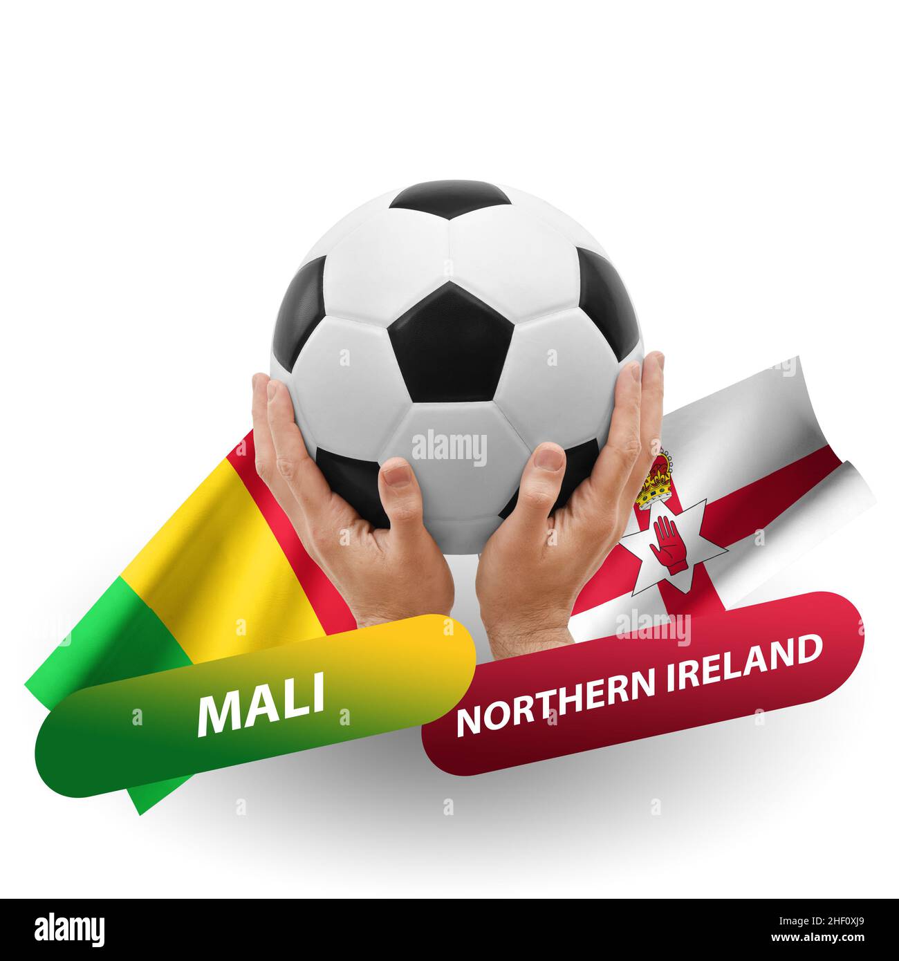 Match de football, équipes nationales mali contre irlande du Nord Banque D'Images