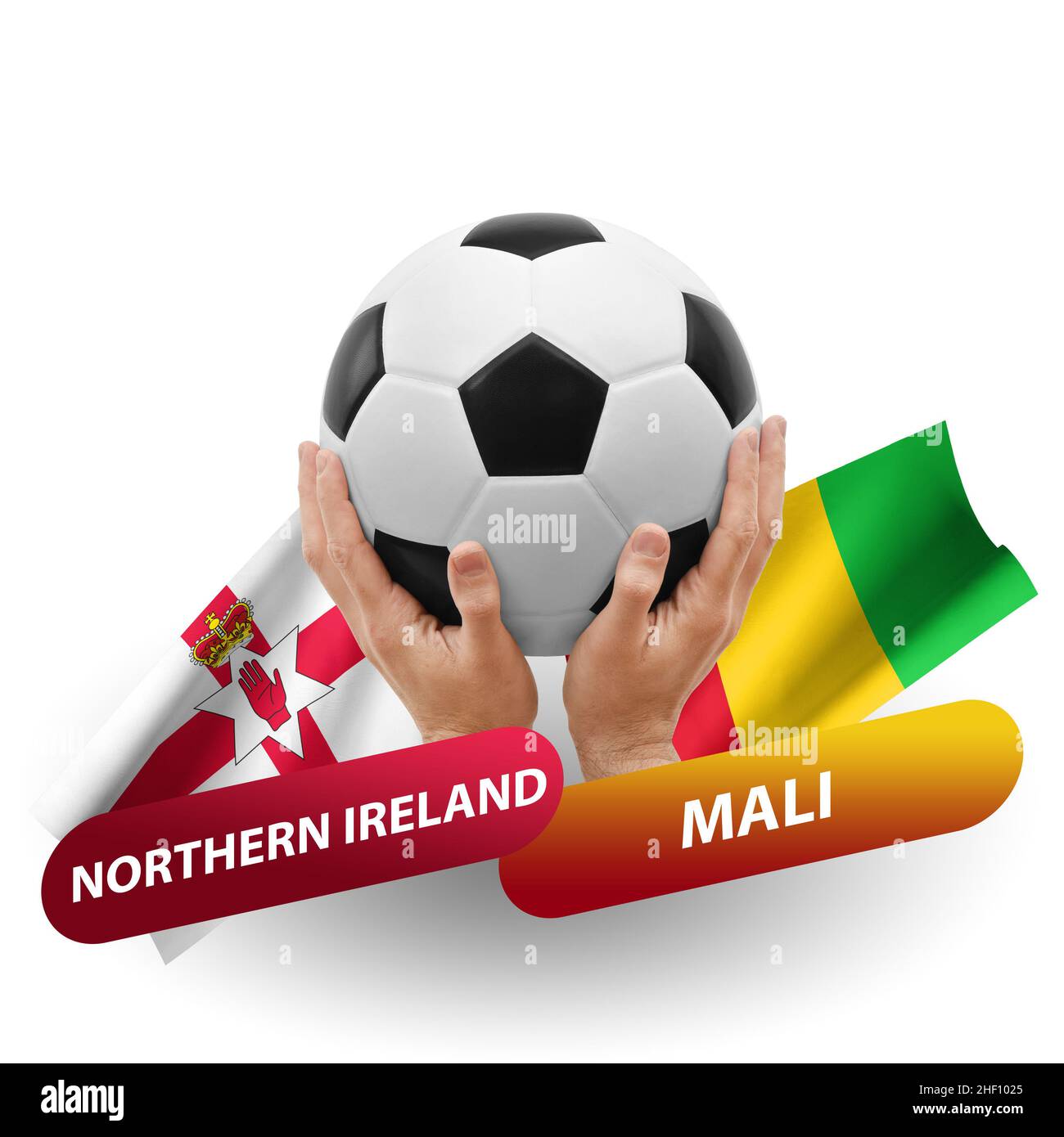 Match de football, équipes nationales Irlande du Nord contre mali Banque D'Images