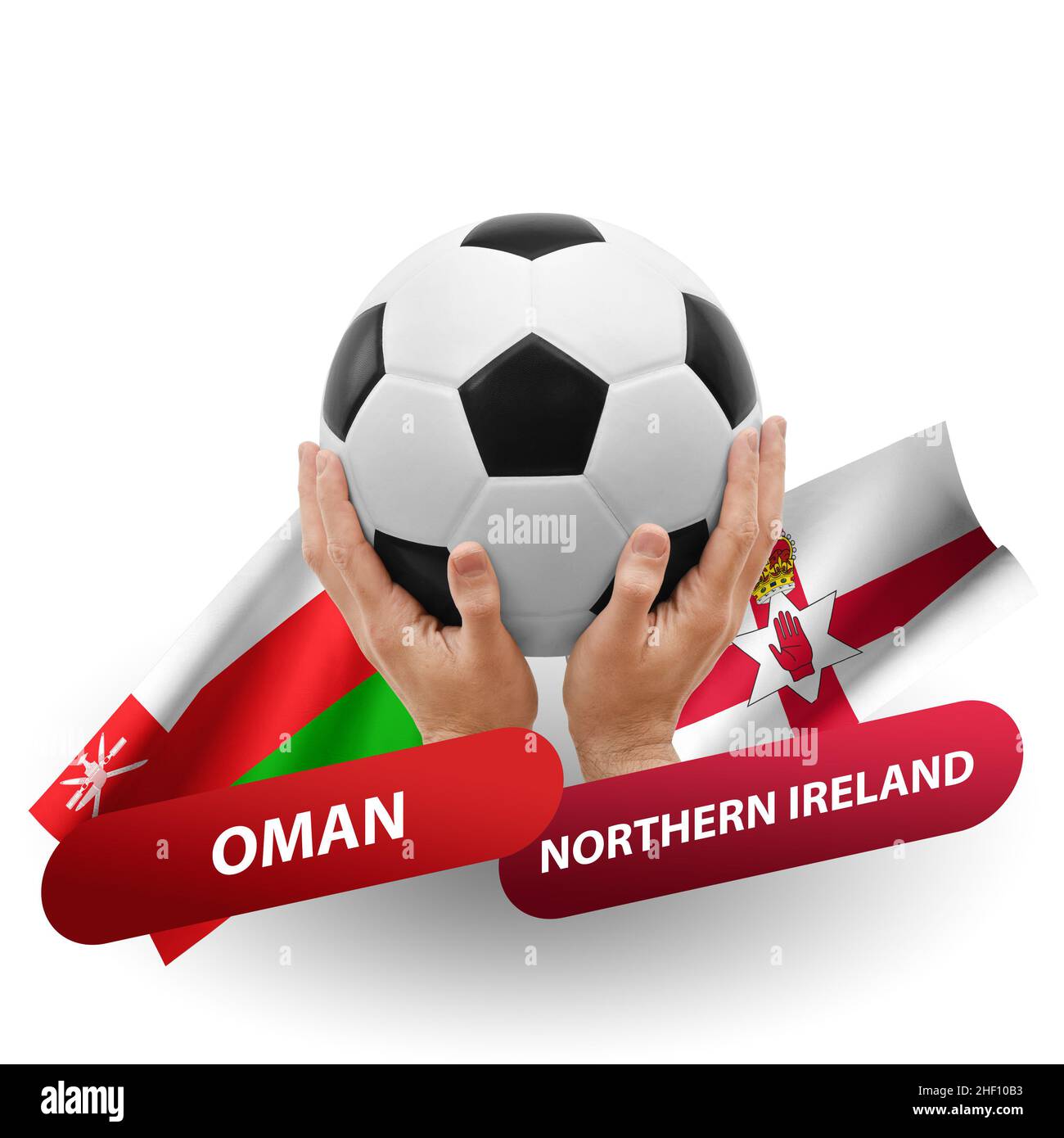 Match de football, équipes nationales oman contre Irlande du Nord Banque D'Images