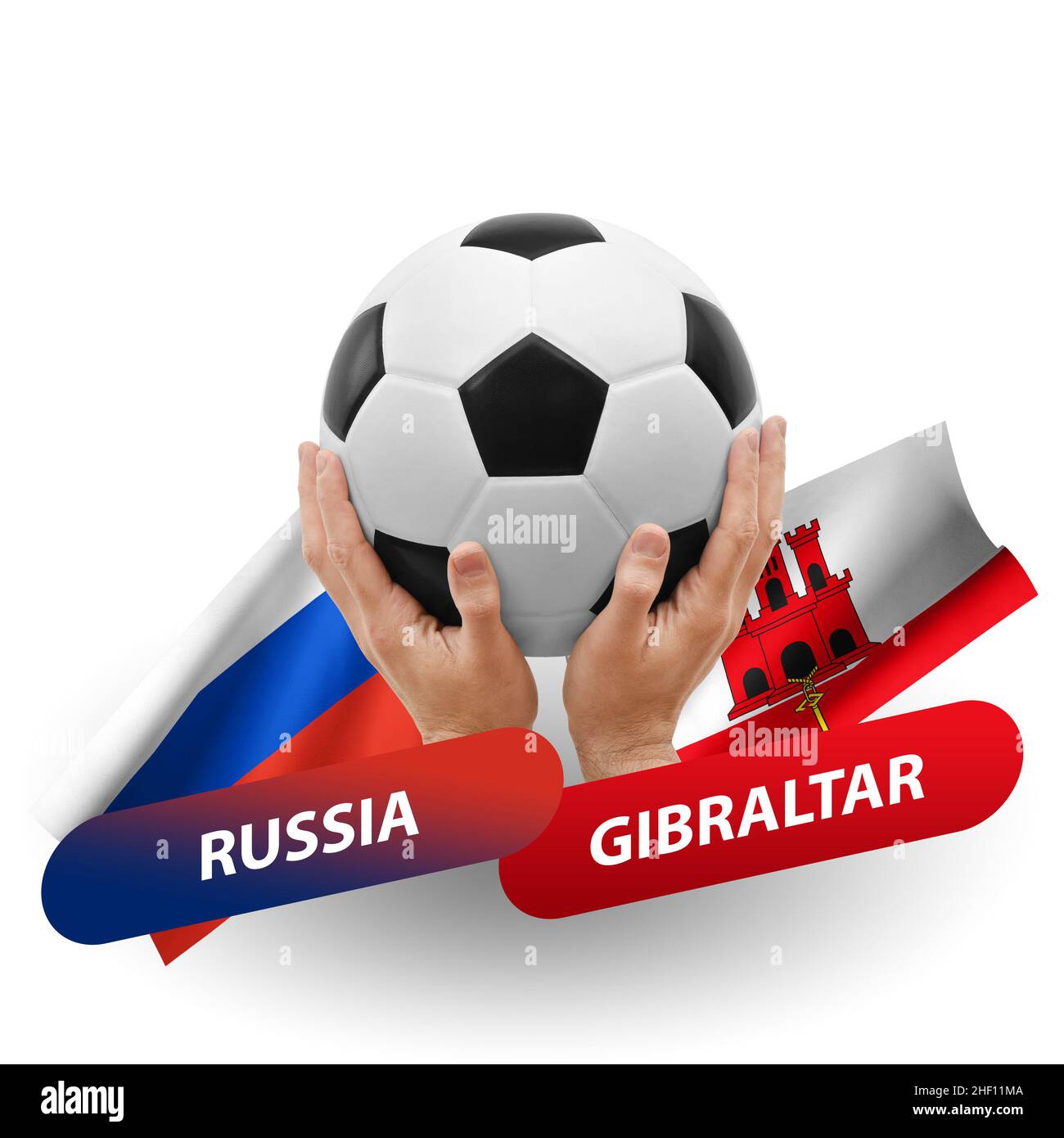 Match de football, équipes nationales russie contre gibraltar Banque D'Images