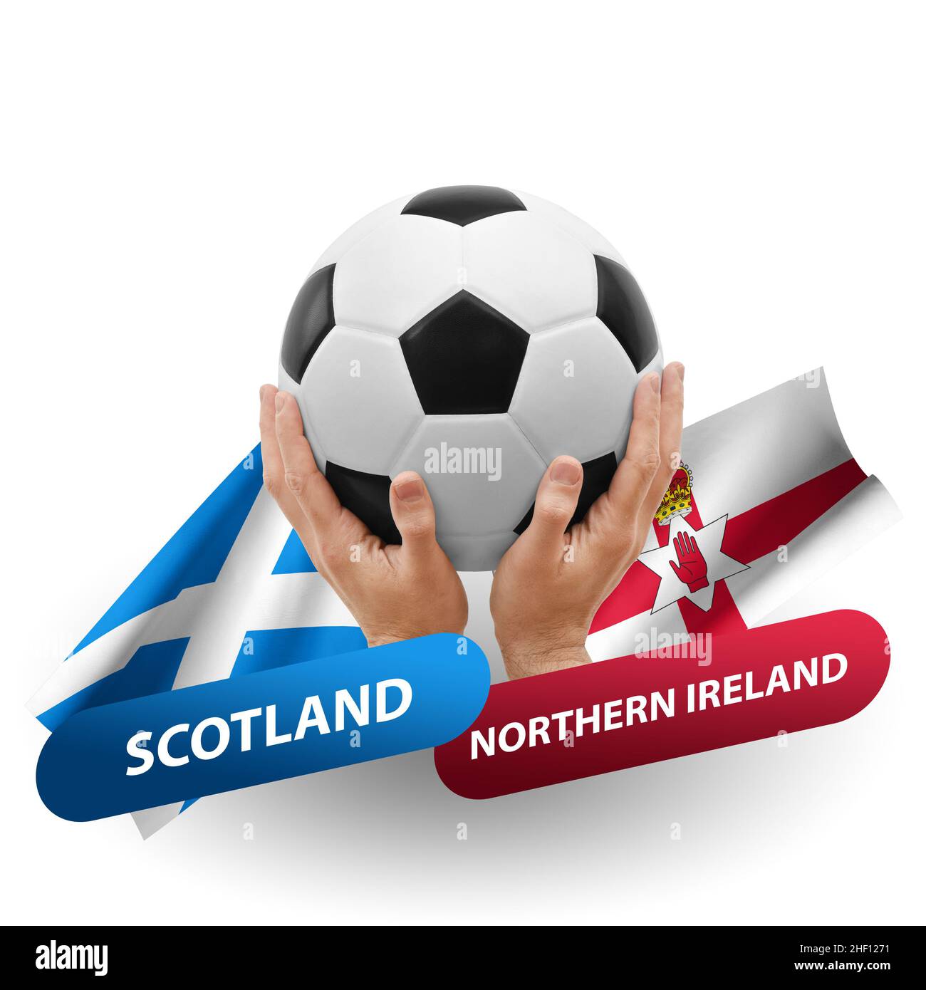 Match de football, équipes nationales ecosse contre Irlande du Nord Banque D'Images